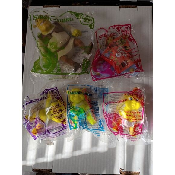 Shrek "The Third" Happy Meal Toys McDonalds 2007 Complete Set of 10 NIB - Picture 1 of 12